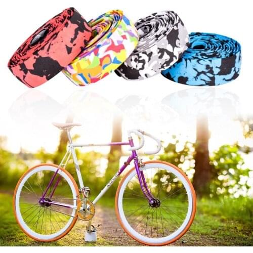 MTB Road Bike Handlebar Tape Camouflage Cycling Handle Belt Bicycle Handlebar Straps Soft Bar Grip Wrap M68D