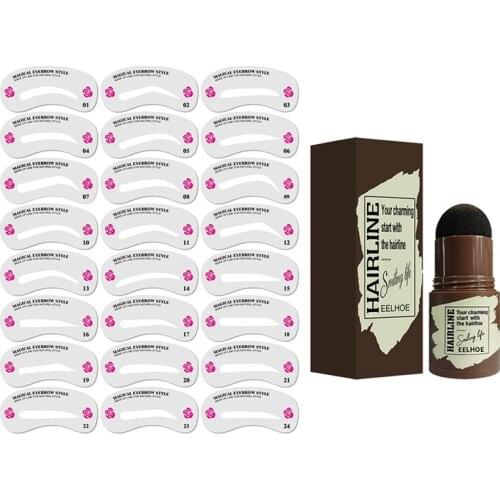 Eyebrow Stamp Shaping Kit Brow Stamp Shaping Kit Waterproof Makeup Tools Women Contouring Stick Makeup Eyebrow Shadow