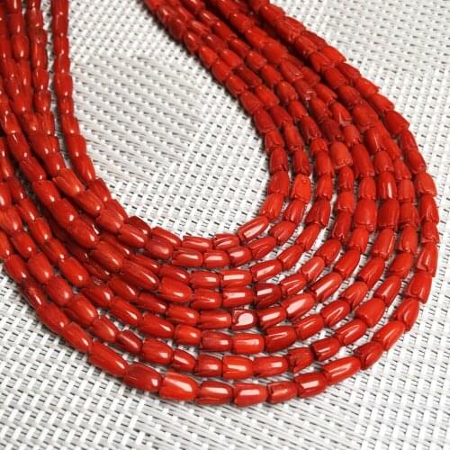New Fashion Natural Stone Coral Beads Carved Flower Loose Beads for Jewelry Making DIY Accessories Fit Necklace Bracelet 3x5mm