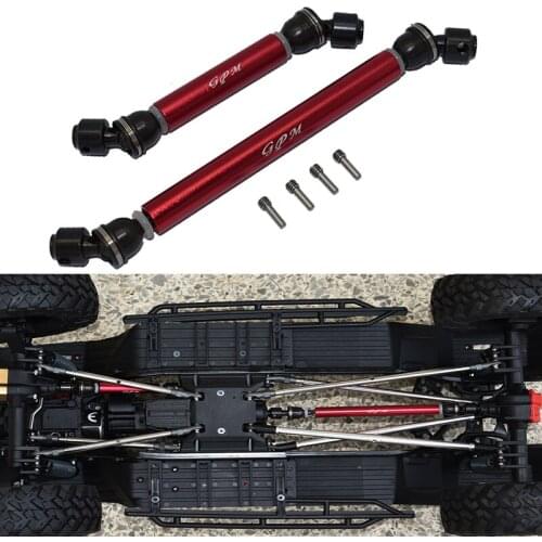 Axial SCX10 III Jeep Extended STEEL+ALUMINIUM FRONT+REAR CVD DRIVE SHAFT 45#Steel CVD head front and rear drive shaft AX31148
