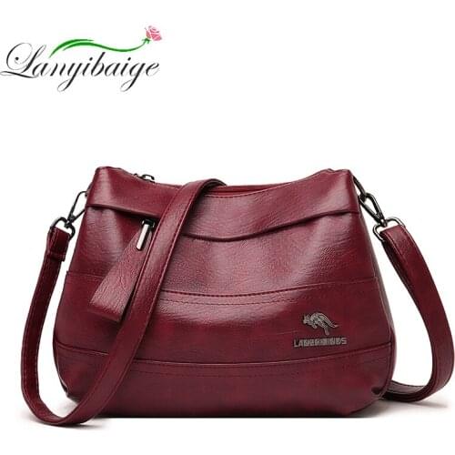 Casual High Quality PU Leather Ladies Handbag Fashion Brand Designer Bag Crossbody Retro Large Capacity Shoulder Bag Sac A Main