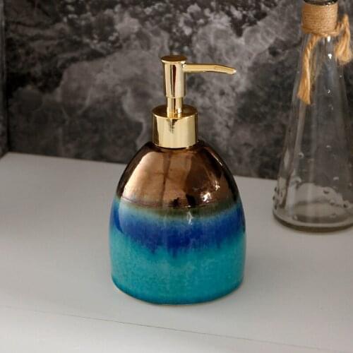 Luxury Ice Crack Ceramic Portable Soap Dispenser Soap Holder Toothbrush Holder Tooth Mug Cup Bathroom Accessories