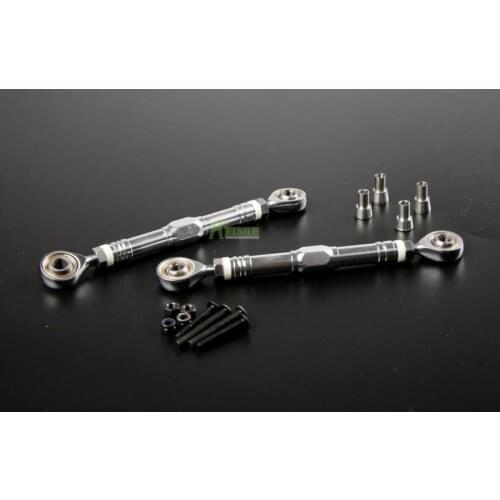 Alloy CNC Steering Plate Set Steering Tie Pull Rod Set Fit for 1/5 HPI KM ROVAN BAJA 5B 5T 5SC SS RC CAR PARTS