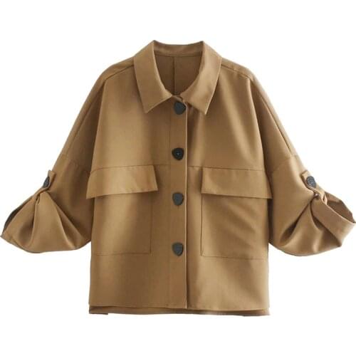 Jacket Women Fashion With Pocket Oversized Asymmet Coat Vintage Long Adjustable Sleeves Female High Quality Outerwear Chic Tops