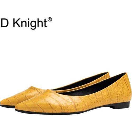 Genuine Leather Flat Shoes Woman Genuine Leather Loafers Spring Autumn Casual Shoes Women Flats Shallow Mouth Slip On Women Shoe