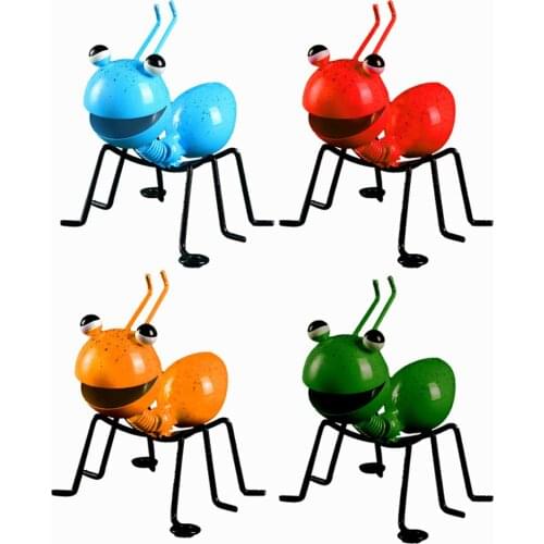 1/4 Pcs Wrought Iron Cute Cartoon Ant Wall Decoration Hanging Pendant Creative Craft Bedroom Art Wall Accents Handcraft