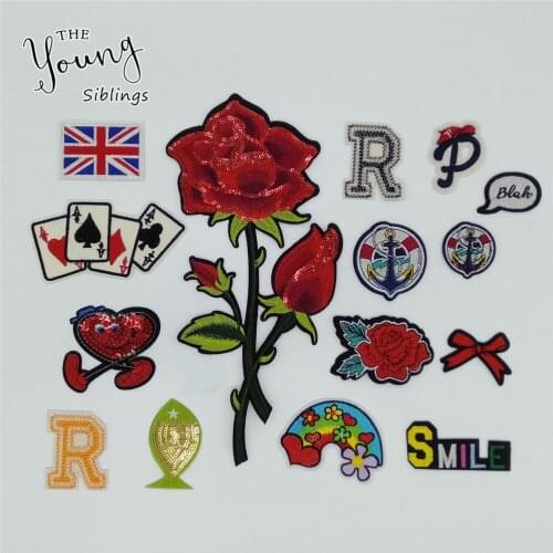 1pcs sell Fashion style Hot melt adhesive Applique Embroidery Patch DIY Badges Clothing Accessories Iron on patch C2319-C5146