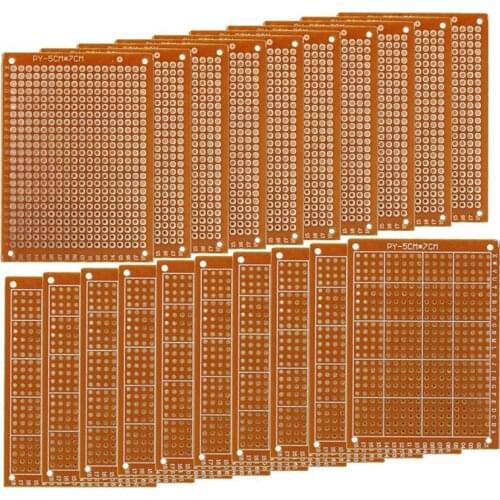 10pcs5X7 CM Universal Breadboard Single-sided Printed Circuit Board Rubber Board Sigg Connector Hole Board Circuit Multifunctio
