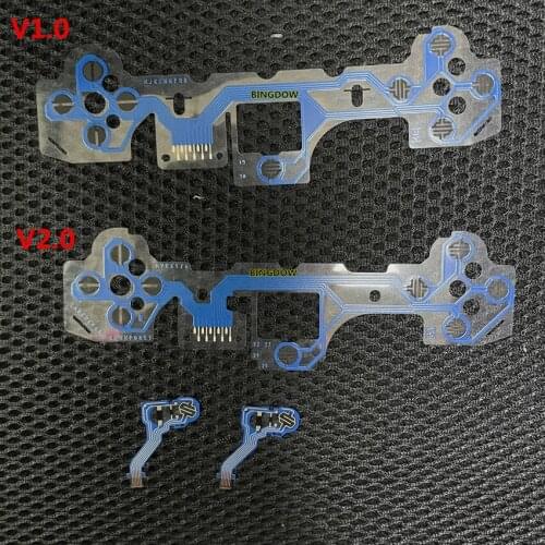 100PCS Blue Conductive Film Buttons Ribbon V1.0 V2.0 Circuit Board Repair Part for PlayStation 5 PS5 Controller