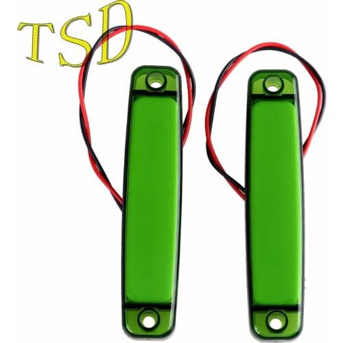 2pcs 12V Side Marker Light 24V Amber Warning Trailer Indicator Lamp Waterproof Lorry Truck Rear Side Signal Lighting IP65 Auto