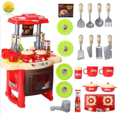 22Pcs Children 47CM Big Kitchen House Utensils Pan Set Toys Kids Role-Play Games Food Cooking Educational Toy For Girl