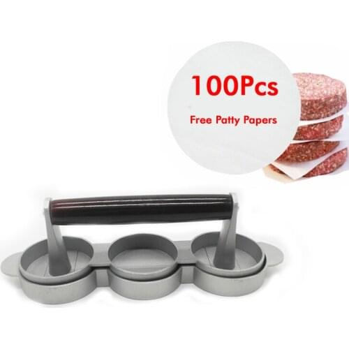 3pcs Hamburger Patties Maker Burger Hamburger Press Meat Press Cookware meat stuffers sausage Kitchen Dining Bar Cooking tool