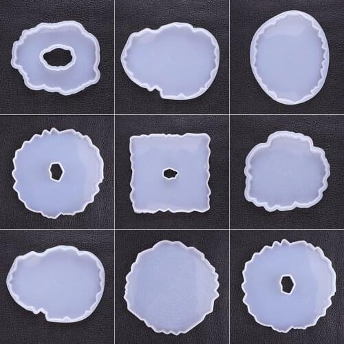 3D Slice Silicone Mold Resin Clear Mold Make Your Own Coaster Crystal Coaster Mold Home Decoration Craft Resin Art Supplies