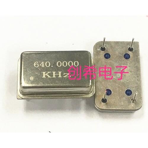5pcs 640KHZ 640K 640.000KHZ In-line active crystal OSC DIP-4 rectangular clock vibration full size