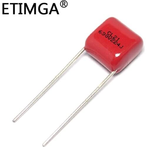 5PCS/LOT CBB Capacitor 630V 224J 220nF 0.22uf 630V/224 Polypropylene Film Capacitor