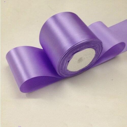 80mm LT Purple Single Face Satin Ribbon Rope+Jewelry Accessories Wedding Party Webbing Decaration Gift Packing Cord 25Yards