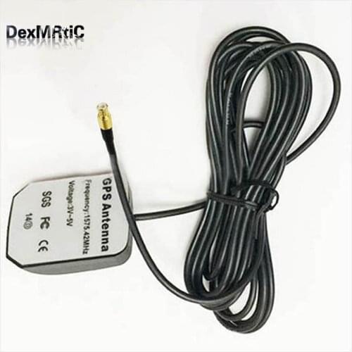 1PC Car GPS antenna aerial with MCX connector male straight type 3M cable NEW wholesale price