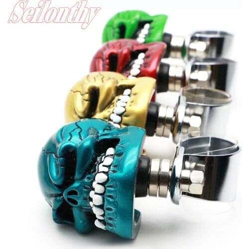 Skull Head Styling Car Steering Wheel Booster Turning Helper Power Control Ball Auto Spinner Knob Auxiliary Booster