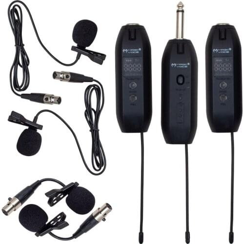 MAGICVOICE MV-19596 UHF INSTRUMENT TYPE WIRELESS MICROPHONE SET of THREE (LECTERN-COLLAR MIC Lİ)XRL Lİ