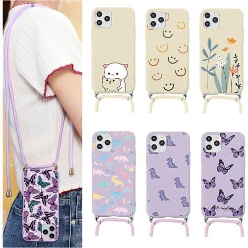 For Huawei Honor 9C 9A 9S 9X 8X 10 10i 10X 20 P20 P30 P40 Lite E Pro P Smart 2021 2020 Y6 Y7 Y9 2019 Necklace Lanyard Rope Case