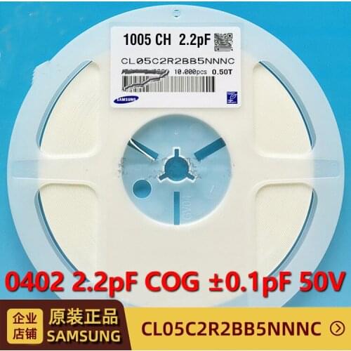 CL05C2R2CB5NNNC 0402 2.2pF(2R2) ±0.25pF 50V CL05C2R2BB5NNNC 0402 2.2pF(2R2) ±0.1PF 50V 0402 chip capacitor