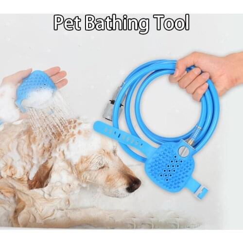 Pet Bathing Tool Pet Shower Sprayer Pet Scrubber and Dog Shower Sprayer Attachment Set for Pet Bathing and Dog Washing Shower