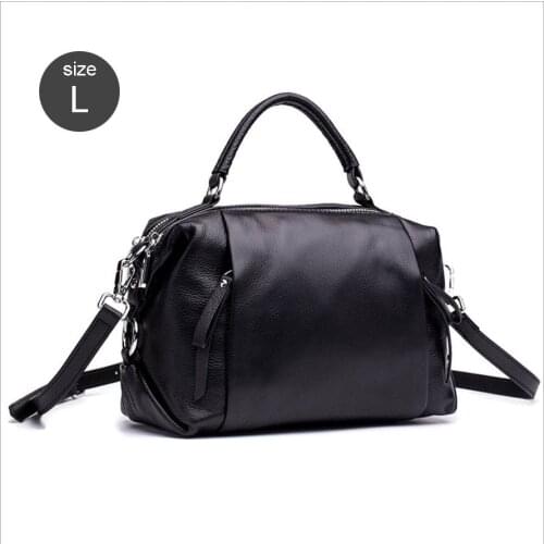 Classic Handbag Women Tote bag Crossbody bag Genuine Leather bag Top Quality Real cow leather Black