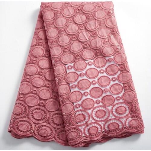 SJD LACE High Quality Frech Tulle Mesh Sequins Fabric2021 New Embroidery Sewing Accessories Nigerian Wedding Women Dress A 2416