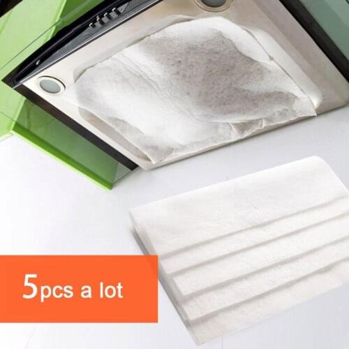 Can Cut Filter Paper, Oil-absorbing Paper, Anti-smoke Sticker 5pcs, Kitchen Range Hood, A Must-have For Home