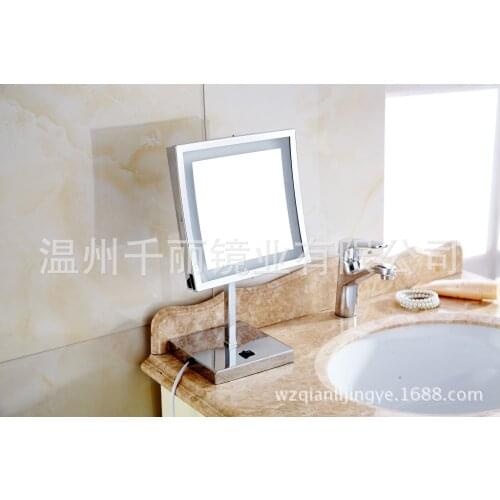 Wholesale supply Sifang desktop LED beauty mirror Sifang desktop LED makeup mirror Bathroom mirror magnifying glass