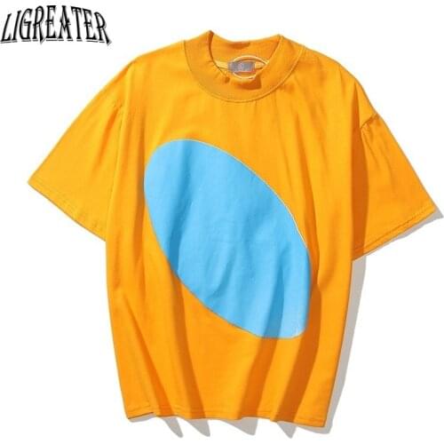 2021 New High Street T-shirt Kanye Graffiti Hip-hop T-shirt Round Neck Short Sleeve T-shirt Men Women Couples Graphic T Shirts