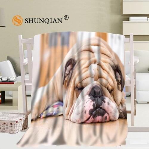 New French Bulldog Blanket Soft DIY Sofa Bed Throw Blanket Kid Adult Warm Custom Blanket 56x80Inch50X60Inch40X50Inch