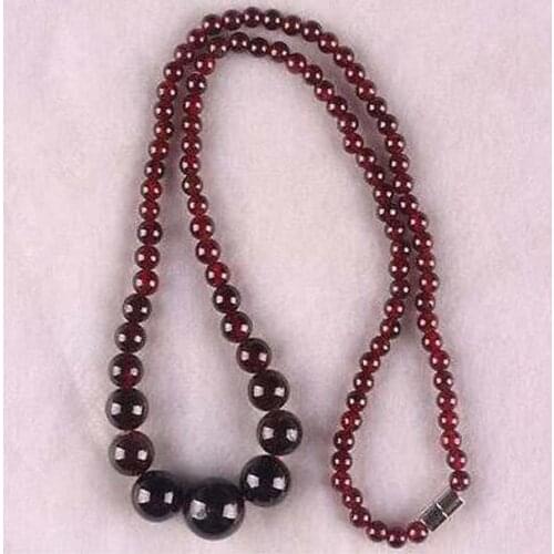 Hot sale Natural 5-11mm Garnet Beads Necklace 18"