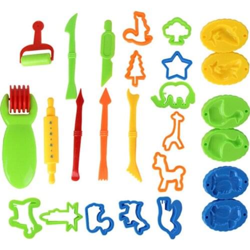 Plastic Play Dough Tools Set Toy Educational Colorful Plasticine Mold Modeling Clay Kit Slime Toys For Children Toys