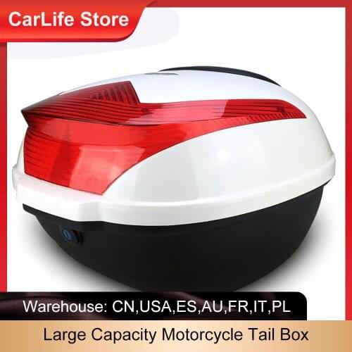 Large Capacity Shock-proof Motorcycle Tail Box Universal Electric Bicycle Trunk Top Case With Safety Lock Buckle