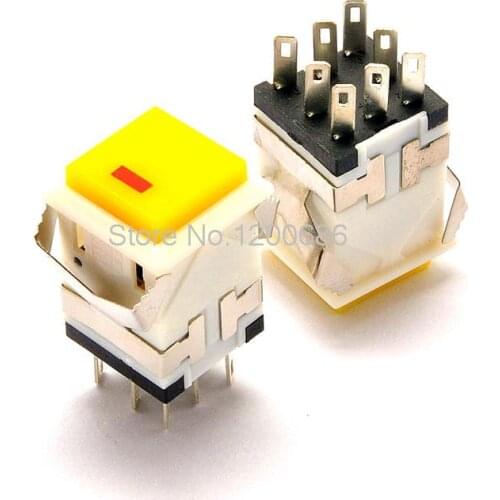 Self - locking with lights Switching power supply 8 feet KD2-21 19 * 19MM yellow 3A / 250V