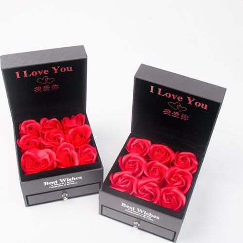 TA MINGREN Romantic Rose Flower Premium Double Drawer Jewelry Luxury Custom Lover Birthday Gift Box