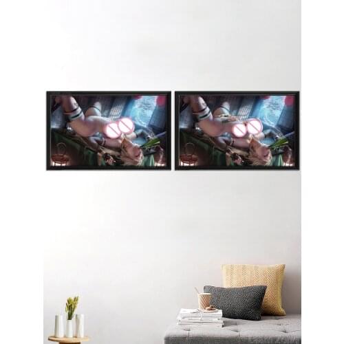 Tsunade Hinata Sakura Cartoon Sexy Nude Girl Anime Art-Poster Wall Decoration Home Prints Silk Living-Bedroom Picture Custom