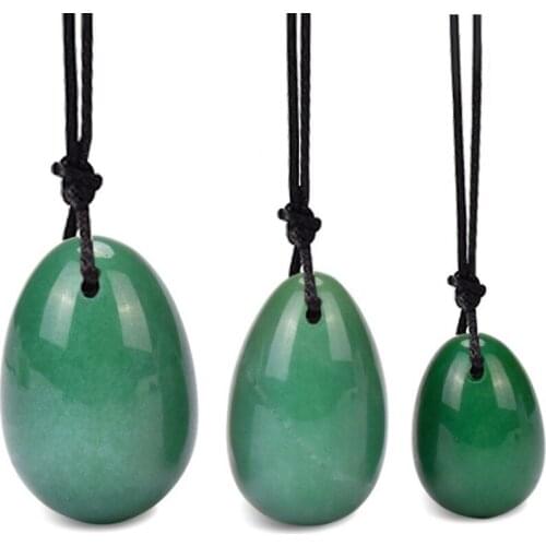 3Pcs/Set Natural Jade Yoni Egg Women Pelvic Floor Muscle Kegel Exercise Vaginal Firming Postpartum Recovery Jade Ben Wa Ball