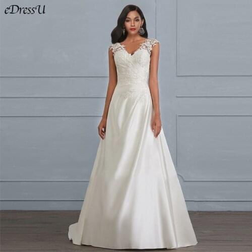 Elegant Lace Wedding Dress Plus Size Wedding Gown Vestido de novia A-line Wedding Dress Full Length Wedding Dress YSM-5191