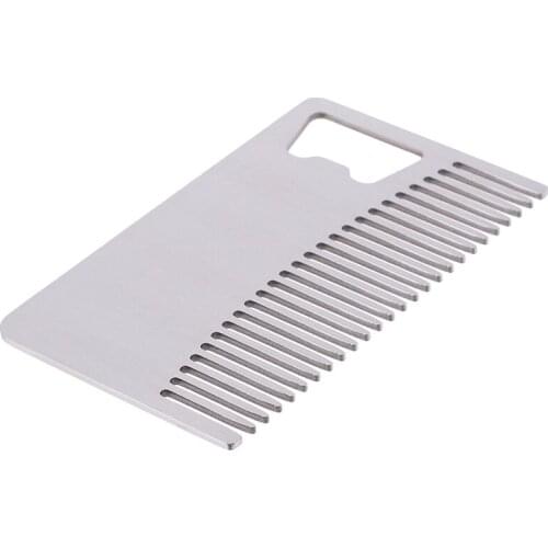 1pc Stainless Steel Mens Shaving Anti-static With Bottle Opener Beard/Hair Styling Tool Portable Male Beard Comb
