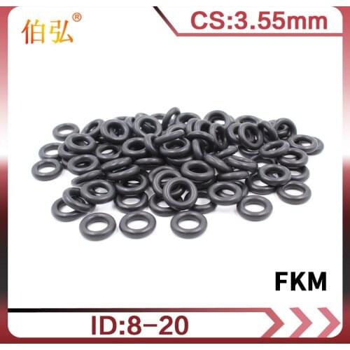10PC/Lot Fluorine rubber Ring FKM O-ring Seal CS3.55mm ID8/9/10/11/12/13/14/15/16/17/18/19/20mm O Ring Gasket Oil Ring Sealing