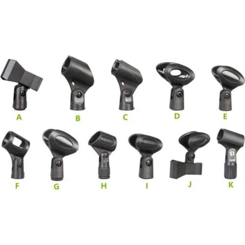 10 pcs/lot quality Stands Universal Microphone Clip Black Holder Clip for universal Handheld Microphone Mic universal Clip