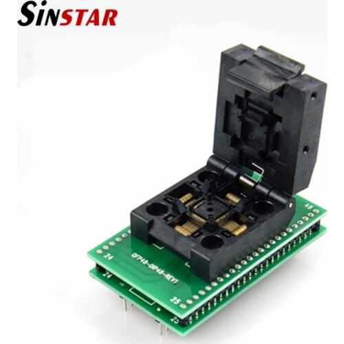 100% New High Quality QFP48 to DIP48 IC Test Socket 0.5mm Pitch /LQFP48 tO DIP48 Programming Adapter / TQFP48 to DIP48 Adapter