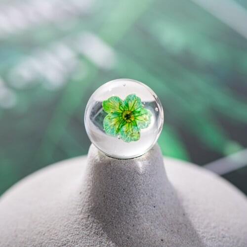 20# No-hook Solid Real Dried Flower Spherical glass Ball Without Hook Glass beads #GY419