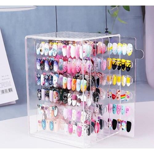 5 Layers False Nail Art Gel Polish Color Pull style show box Nail Art Display Acrylic magnetic Board Display Tools