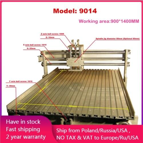 Aluminum Cnc Router Frame 6090 9014 Wood Carving Milling Machine Lathe Bed Kit Ball Screw
