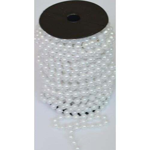 10m Artificial Pearl String Spool Cotton Line 8mm 10mm 12mm ABS Beads Chain Wedding Party Decors Festival Christmas Room Curtain
