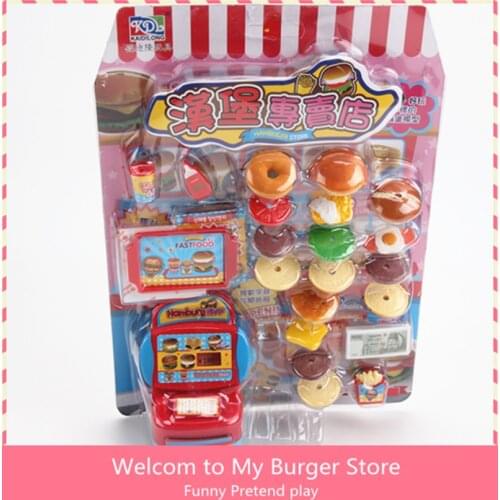 Pretend Play Action Figure Toys Burger Store Imitating Life Scenes Delicious Food Model Groceries Toys Children gift