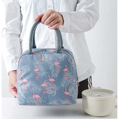 Baby Milk Bottle Insulation Bags Flamingo Waterproof Oxford Lunch Bag Infant Kids Food Warmer Thermal Bag